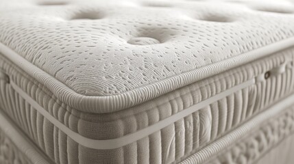 A side view of a medium-firm mattress with reinforced edges, making movement easy without sinking