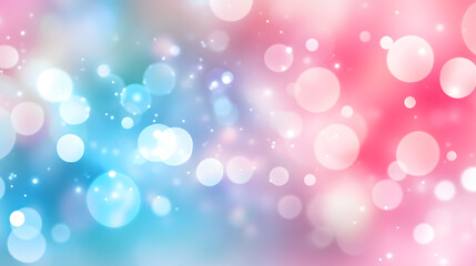 Abstract Pink and Blue Bokeh Background