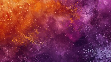 Fototapeta premium Abstract cosmic background with vibrant orange, purple, and pink hues, simulating a nebula or galaxy scene