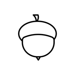 acorn icon Simple thin line stroke vector