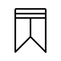 book mark icon Simple thin line stroke vector