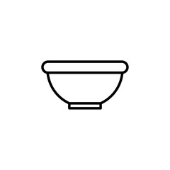 bowl icon Simple thin line stroke vector