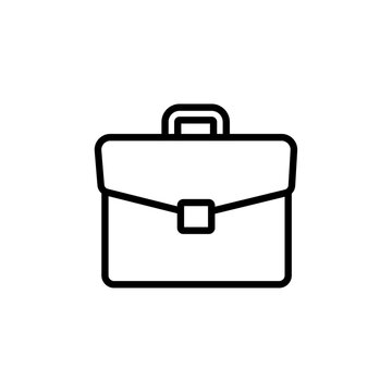 breifcase icon Simple thin line stroke vector