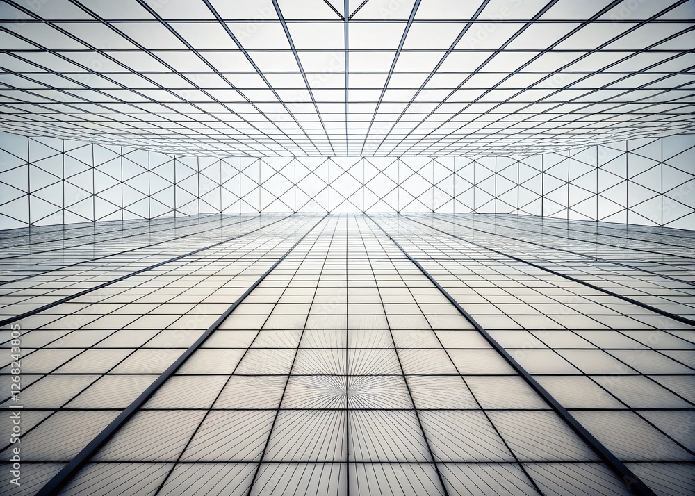 Poster minimalist abstract grid pattern: clean lines & geometric design stock photo