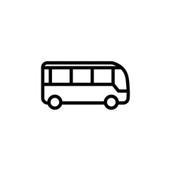 bus icon Simple thin line stroke vector