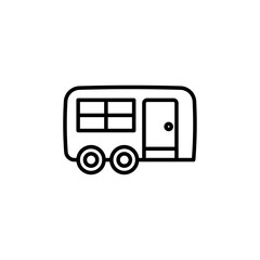 caravan icon Simple thin line stroke vector