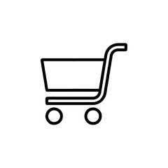 cart icon Simple thin line stroke vector