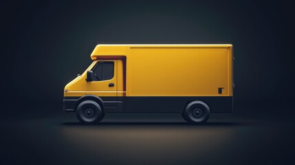 Yellow Van for Transportation Services