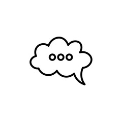 chat icon Simple thin line stroke vector
