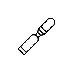 chisel icon Simple thin line stroke vector