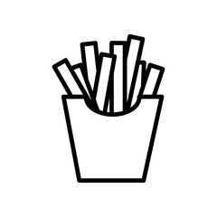 chips icon Simple thin line stroke vector
