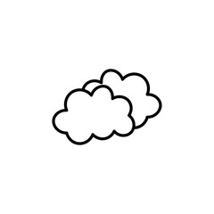 clouds icon Simple thin line stroke vector