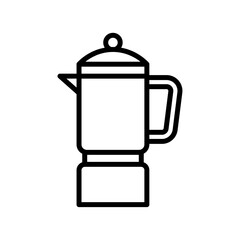 coffee press icon Simple thin line stroke vector