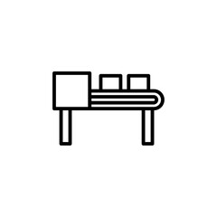 conveyor icon Simple thin line stroke vector
