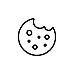 cookie icon Simple thin line stroke vector