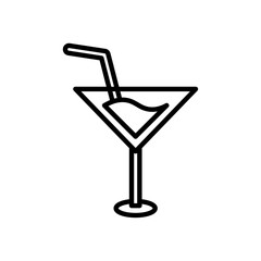 drink icon Simple thin line stroke vector