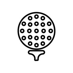 golf ball icon Simple thin line stroke vector