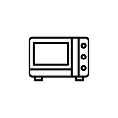 microwave icon Simple thin line stroke vector