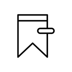 remove bookmark icon Simple thin line stroke vector
