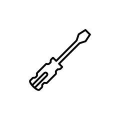 screw driver icon Simple thin line stroke vector
