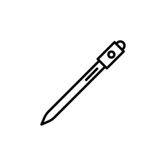 stylus icon Simple thin line stroke vector