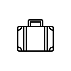 suit case icon Simple thin line stroke vector