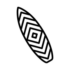 surf board icon Simple thin line stroke vector