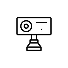 web cam icon Simple thin line stroke vector