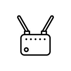 Fototapeta premium wifi router icon Simple thin line stroke vector
