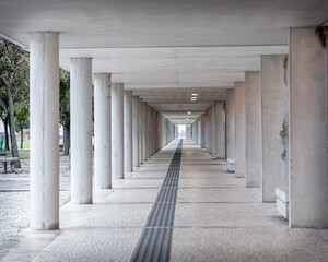 corridor with columns