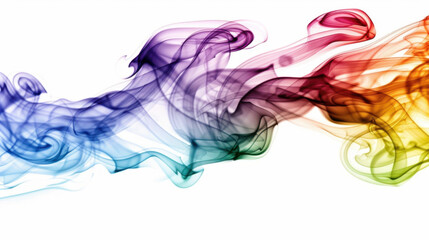 Obraz premium Colorful smoke swirls in vibrant shades of purple, blue, green, and red, creating dynamic and artistic visual effect. flowing patterns evoke sense of movement and creativity