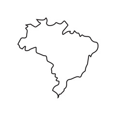 map of Brazil line icon