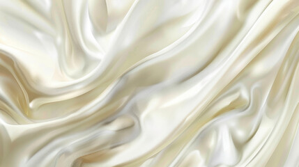 Obraz premium Luxurious white satin fabric with smooth, flowing texture and soft sheen, perfect for elegant designs and fashion