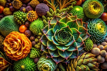 Fototapeta premium Nature Inspired Art: Abstract Earth Tones in Botanical Garden