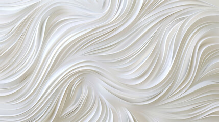 Fototapeta premium Textured white waves create soft, flowing pattern, ideal for backgrounds or design elements. gentle curves evoke sense of calm and elegance