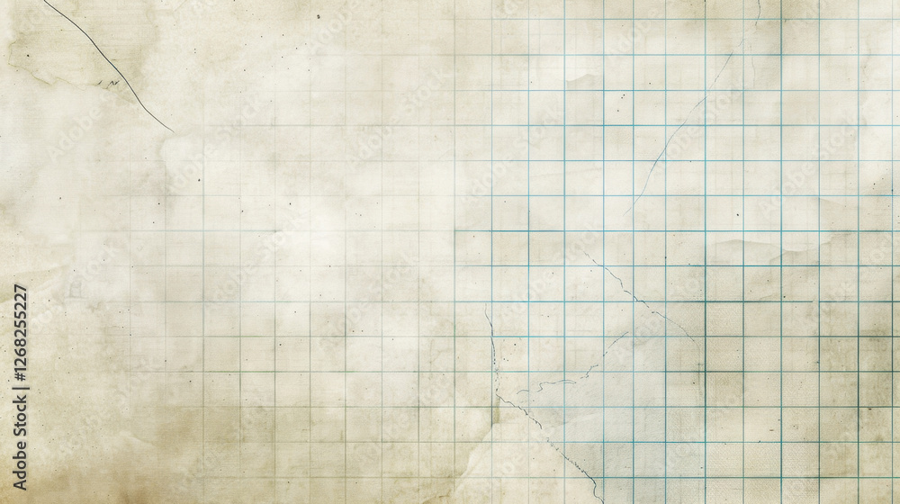 Aufkleber old textured paper with grid pattern, ideal for notes or sketches