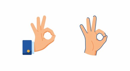 Fototapeta premium Ok Sign Icon Set - Clean, Modern Approval Icons for UI/UX, Web, and Mobile Design - Versatile Vector Graphics for Digital Projects