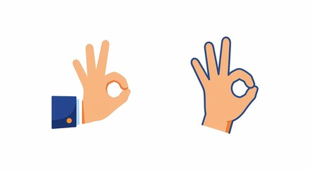 Fototapeta premium Ok Sign Icon Set - Clean, Modern Approval Icons for UI/UX, Web, and Mobile Design - Versatile Vector Graphics for Digital Projects