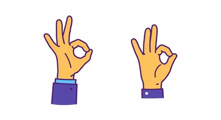 Fototapeta premium Ok Sign Icon Set - Clean, Modern Approval Icons for UI/UX, Web, and Mobile Design - Versatile Vector Graphics for Digital Projects