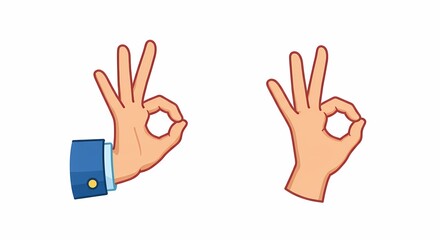 Fototapeta premium Ok Sign Icon Set - Clean, Modern Approval Icons for UI/UX, Web, and Mobile Design - Versatile Vector Graphics for Digital Projects