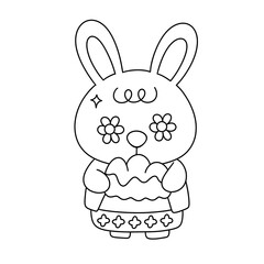 Easter festival, Springs, season, easter, flower, art, holiday, spring, design, decoration, celebration, element, cute, outline, doodle
