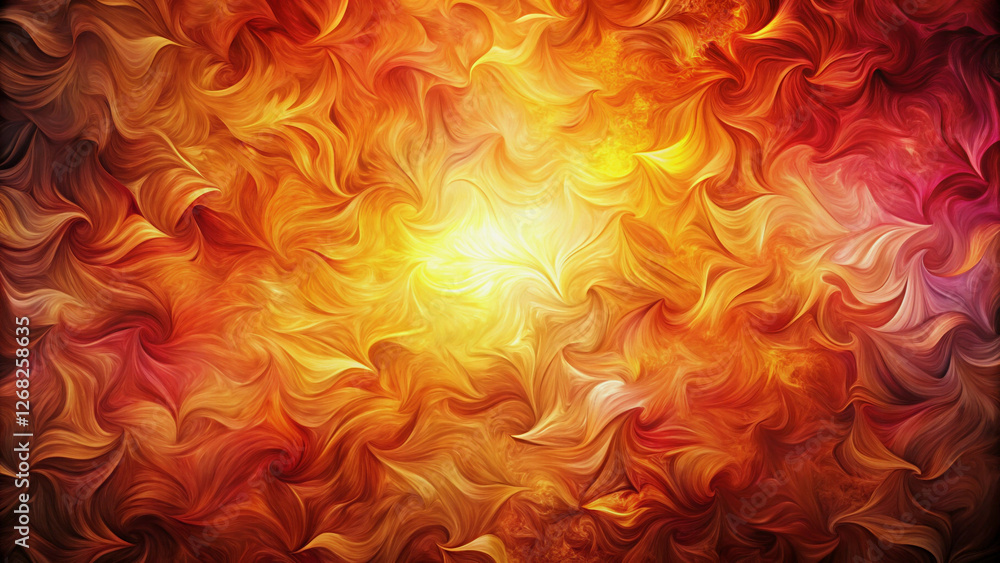 Poster vibrant autumnal abstract background with circular patterns