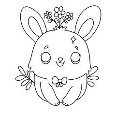 Easter festival, Springs, season, easter, flower, art, holiday, spring, design, decoration, celebration, element, cute, outline, doodle