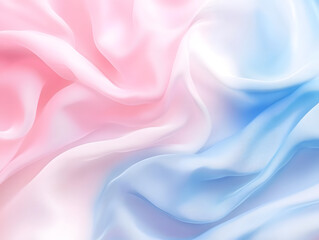 Obraz premium Draped Pastel Pink and Light Blue Fabric