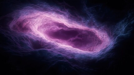 Naklejka premium Abstract Pink Purple Blue Swirling Nebula Cosmic Art