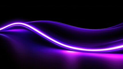 Abstract waves of purple light on a dark background create a dynamic visual effect.
