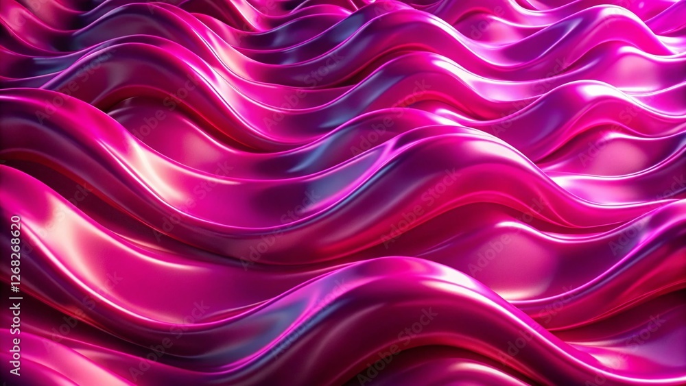 Aufkleber pink glossy wavy texture loop animation silhouette - abstract 3d render