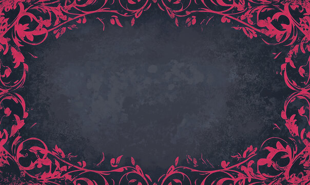 Charcoal and crimson grunge backdrop with ample text space offers a bold canvas for creative designs