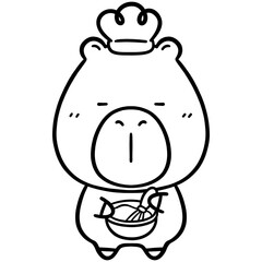 Capybara chef