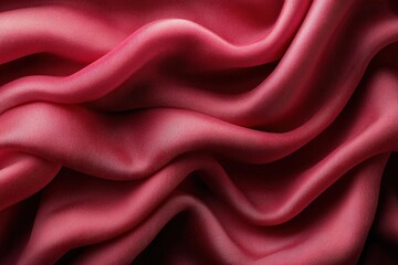 Obraz premium Luxurious Red Silk Fabric with Elegant Waves and Folds Creates a Rich Texture Background